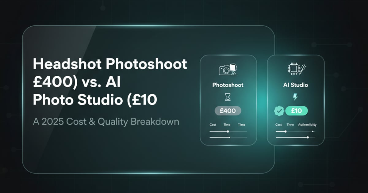 Headshot Photoshoot (£400) vs. AI Photo Studio (£10): A 2025 Cost & Quality Breakdown