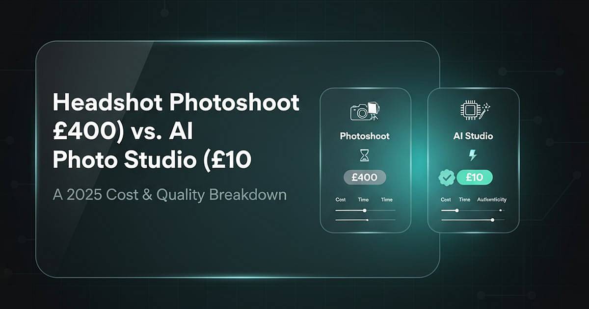 Headshot Photoshoot (£400) vs. AI Photo Studio (£10): A 2025 Cost & Quality Breakdown
